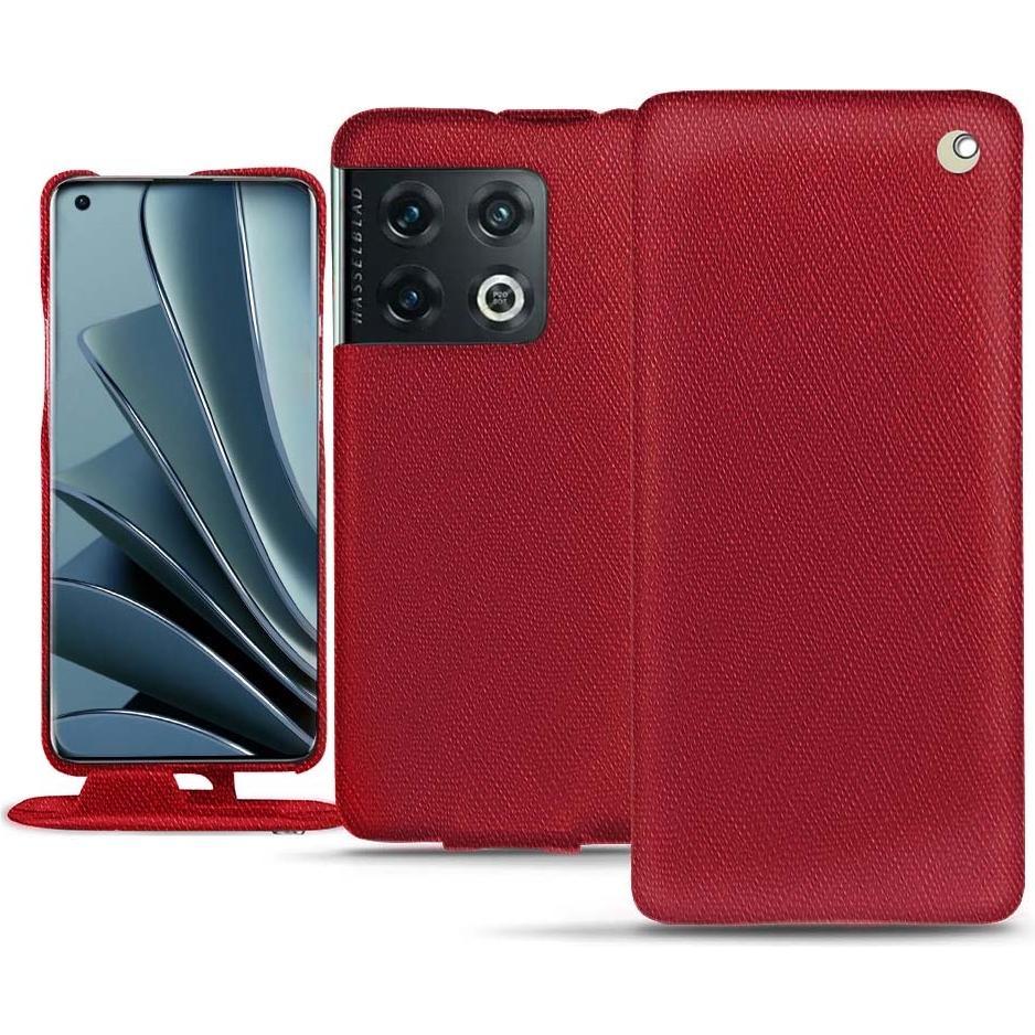 Noreve Lederschutzhülle vertikal (OnePlus 10 Pro), Smartphone Hülle, Rot