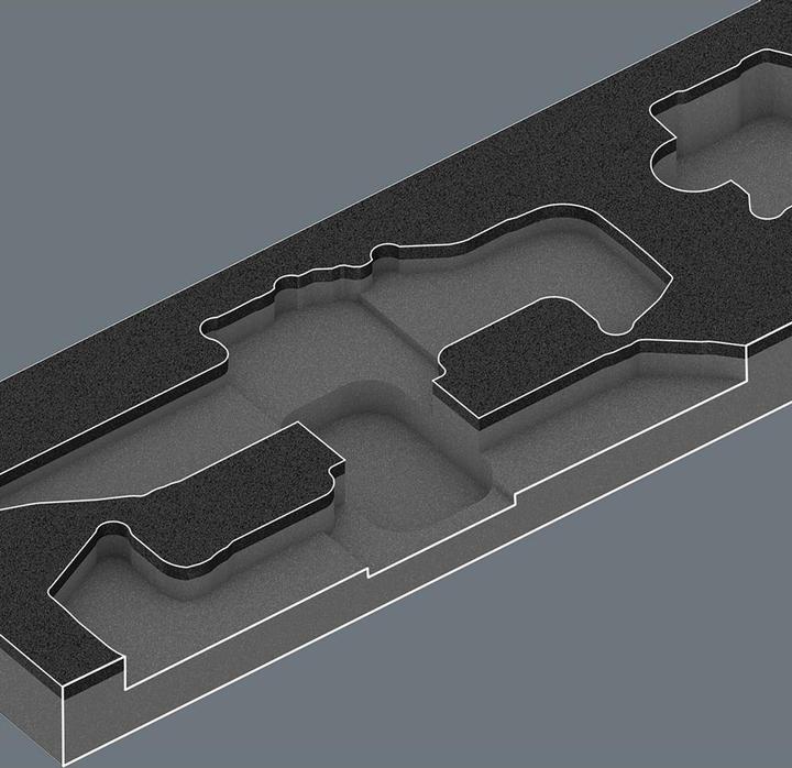 Productafbeelding Wera Foam inzet haakse steeksleutelset 1