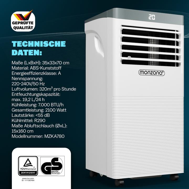 Produktbild Monzana MZKA780 (7000 BTU/h)