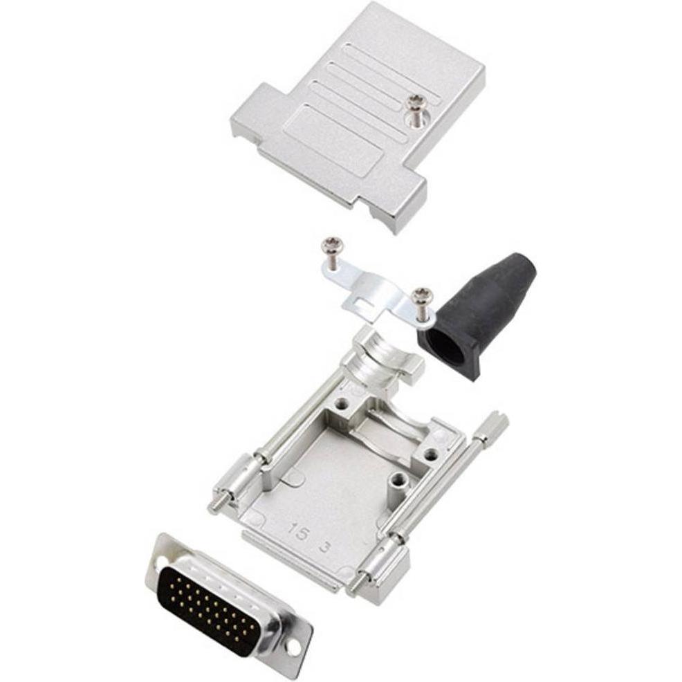 Amphenol L17DTSL09-RG-LJS-T+L717HDE15P D-SUB Stiftleisten-Set 180 ° Polzahl (nu, Elektronikkabel + Stecker, Silber