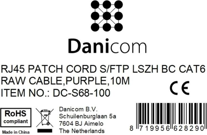 Produktbild Dsit CAT 6 Netzwerkkabel LSOH (S/FTP, CAT6, 10 m)