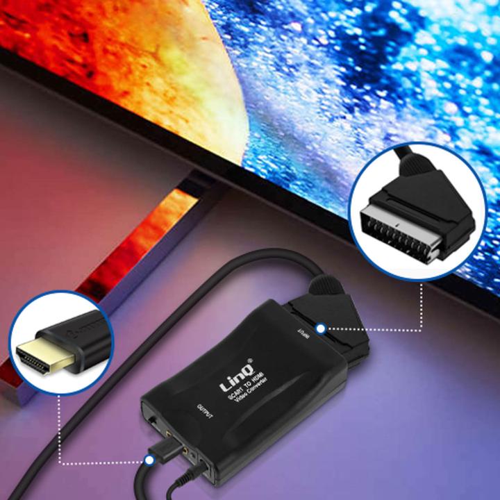 Produktbild LinQ 1080P SCART / HDMI Video-Adapter, SCART-HDMI by – Schwarz (HDMI)