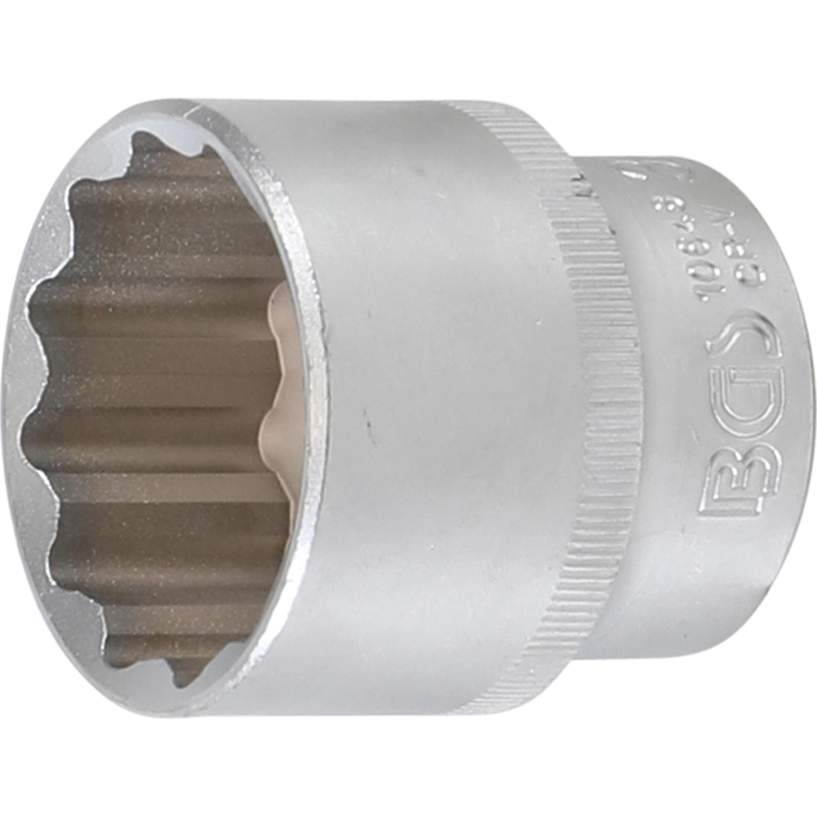 BGS, Steckschlüssel + Stecknuss, Steckschlüssel-Einsatz Zwölfkant Antrieb Innenvierkant 12,5 mm (1/2") SW 34 mm (34 mm)