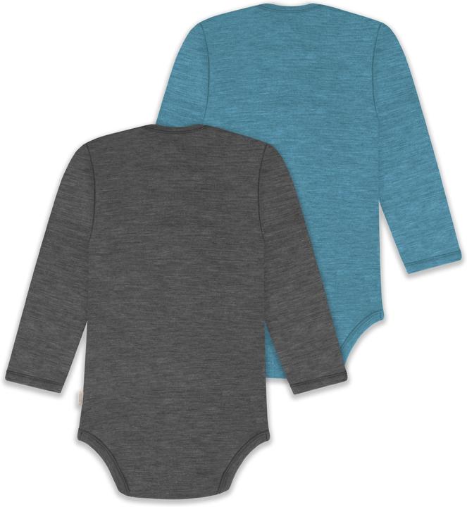Produktbild Normani 2er Pack Baby Merino Body Langarm „Auckland" - 9381 (80)