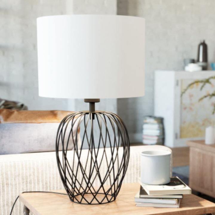 Produktbild EGLO Tischleuchte NIMLET 1x E27 Schwarz/Weiss (E27)