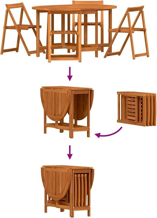 Produktbild vidaXL Garten Essgruppe (110 x 60 x 72 cm)
