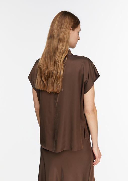 Immagine prodotto Comma Schweres Satin-Top mit Cap-Sleeves und Stehkragen (48)