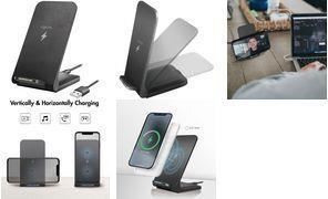Produktbild LogiLink ZUB Smartphone Stand & WL Charger black (18 W)