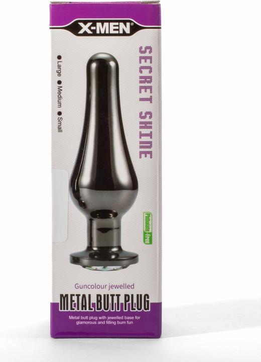 Productafbeelding X-Man X-Men Secret Shine Gun Colour Jewelled Metal Butt Plug L