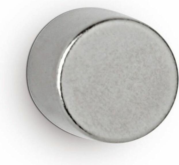 Produktbild Maul Neodym-Scheibenmagnet, 8 mm, Haftkraft: 2,8 kg, silber Durchmesser: 8 mm / Höhe: 5 mm, hohe Haftkraf (10 x)