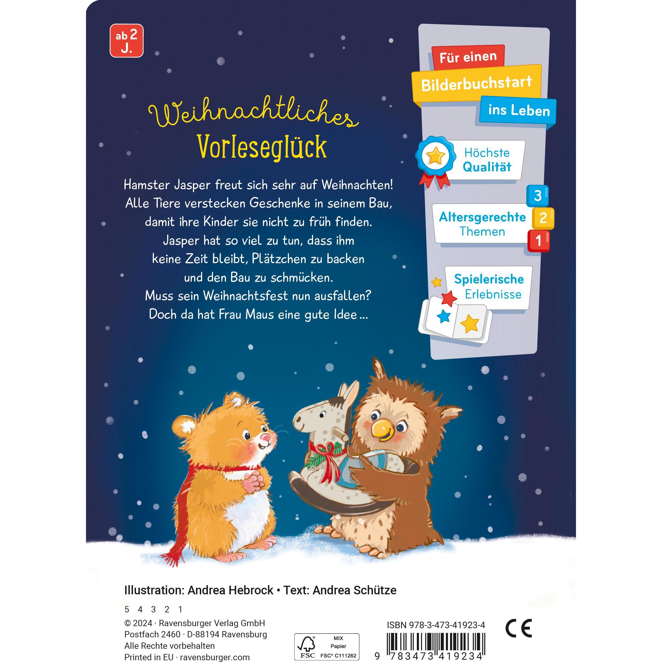 Thumbnail - Ein Hamster im Weihnachtsglück, Kinderbücher von Andrea Hebrock, Andrea Schütze