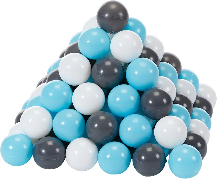 Actual product image Knorrtoys Ball set approx. Ø6 cm - 100 balls/cream/grey/lightblue