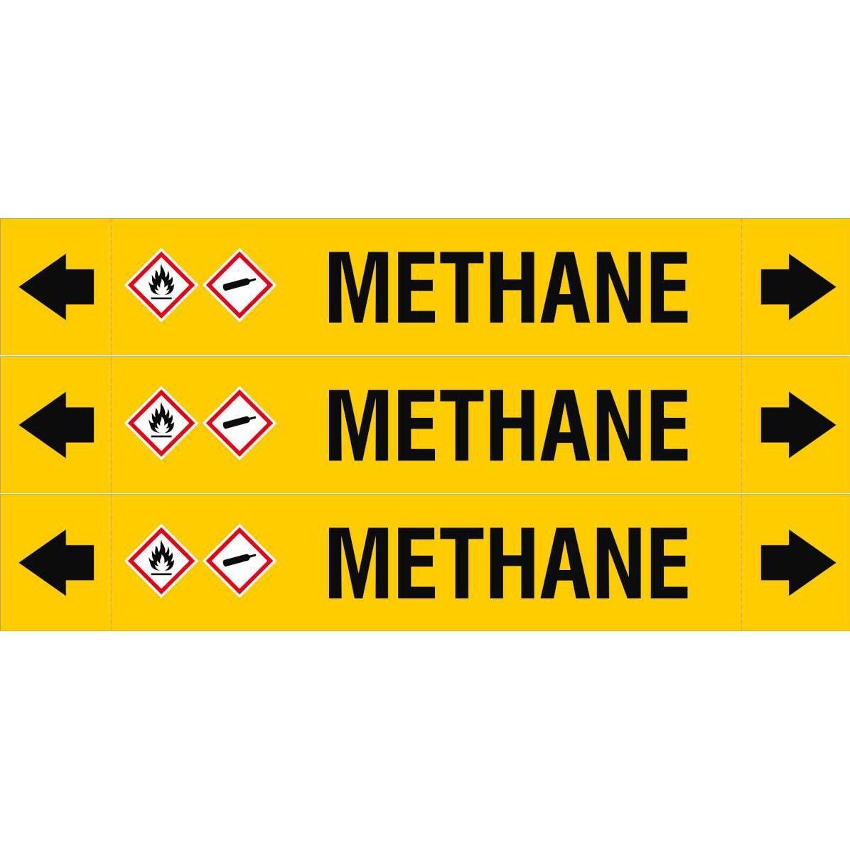 Brady ASME - Rohrmarkierer - Methane (ASMEPM-37X230MM-METHANE)