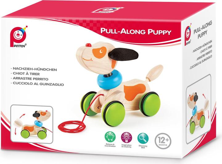 Actual product image Pintoy Pull-along puppy