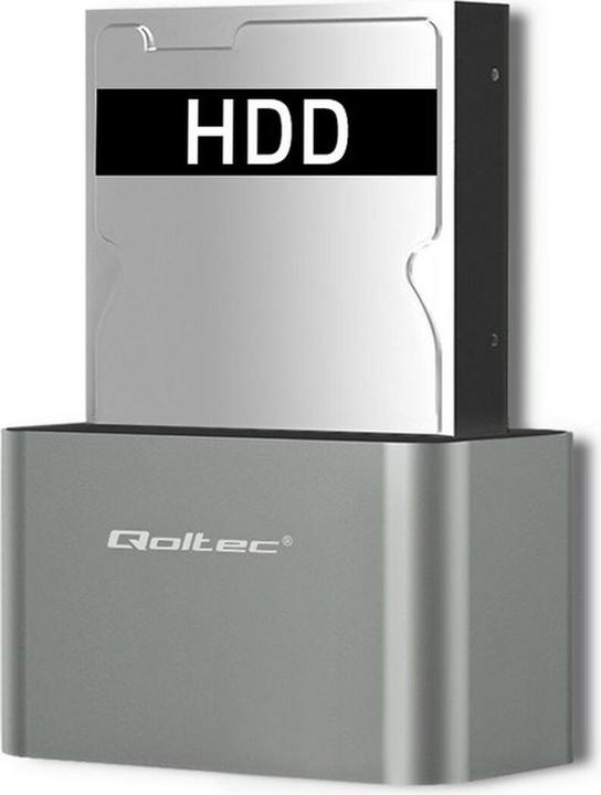 Actual product image Qoltec 50315 HDD/SSD Docking Station (USB-A, 1 portion)