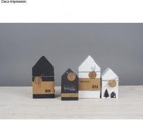 Actual product image Rayher Folding box house, white, 6 pieces (6x)