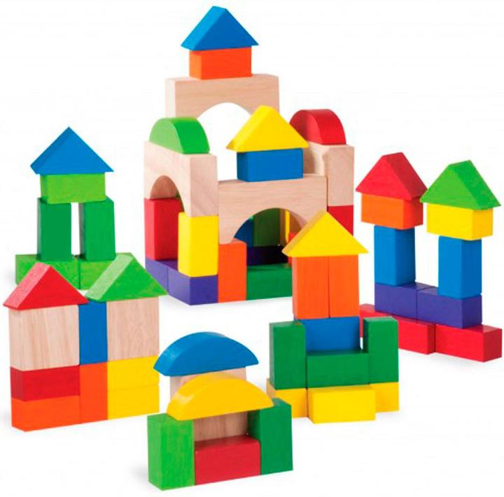 Actual product image Wonderworld Bouwblokken Gekleurd, 75dlg.