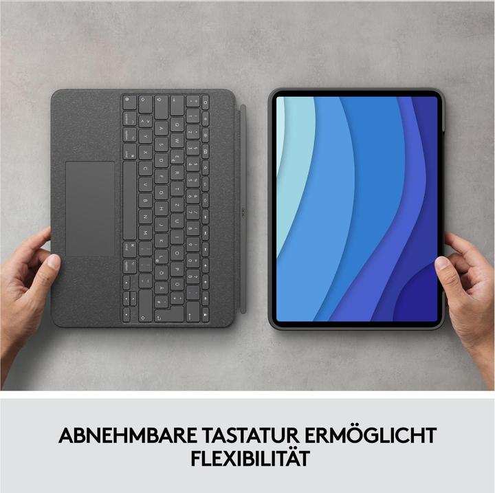 Immagine prodotto Logitech Combo Touch (CH, iPad Pro 12.9 2021 (5a generazione), iPad Pro 12,9 2022 (6a generazione))