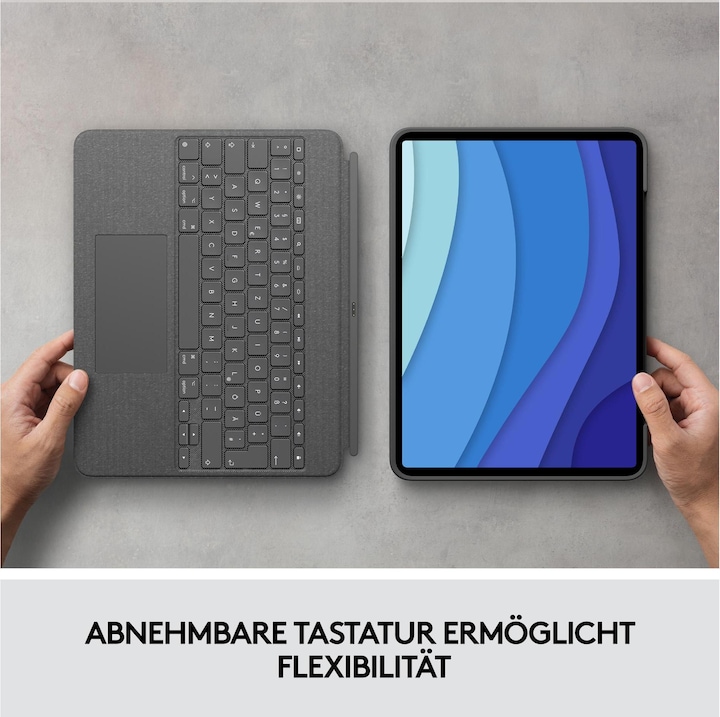 Immagine prodotto Logitech Combo Touch (CH, iPad Pro 12.9 2021 (5a generazione), iPad Pro 12,9 2022 (6a generazione))