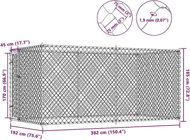 Produktbild vidaXL Donnie (Hundezwinger)