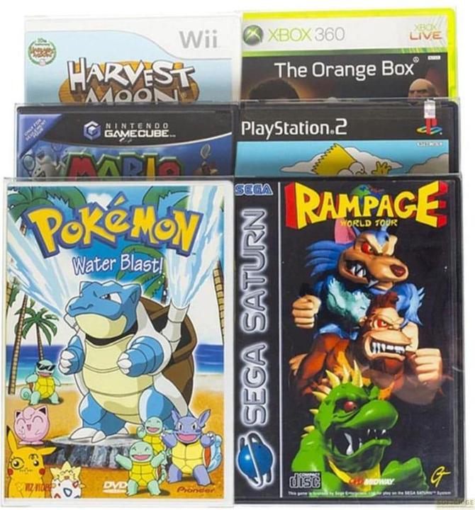 Immagine prodotto Evoretro Custodia in PET da 25 pezzi per Gamecube/XBOX360/WII/PS2/DVD (PS2, Wii, Xbox 360)