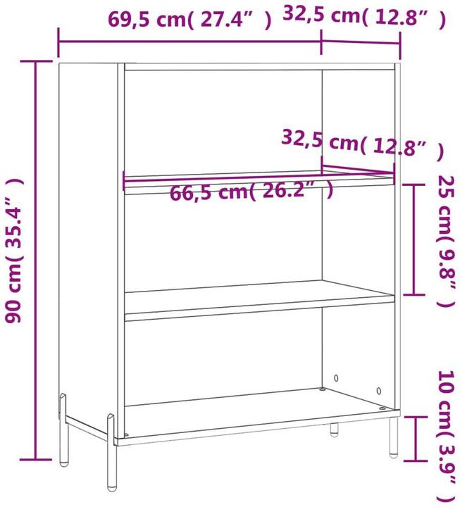 Image du produit vidaXL Regalschrank (69.50 x 32.50 x 90 cm)