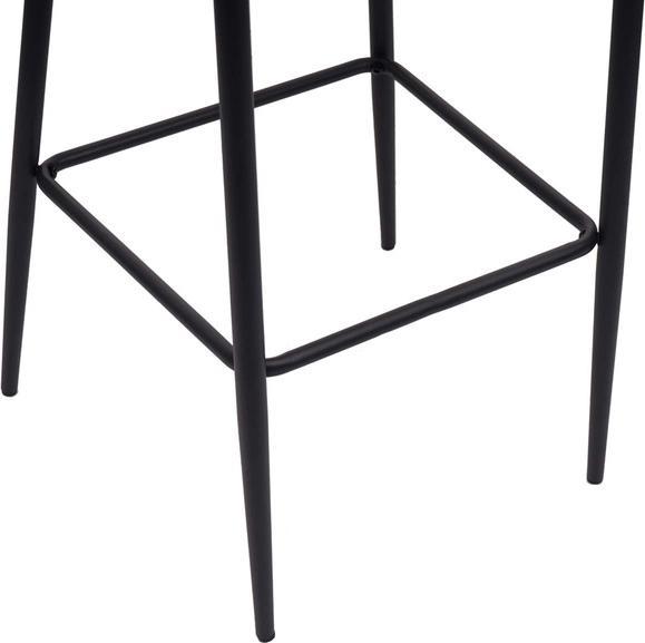 Produktbild Swisshandel24 Barhocker, Barstuhl Tresenhocker, Vintage Metall Fussablage Stoff/Textil braun