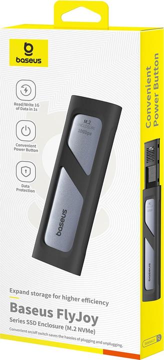 Actual product image Baseus FlyJoy Series SSD Enclosure (M.2 NVMe) Space Grey (M.2)