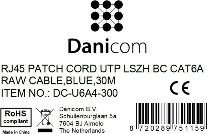 Produktbild Dsit CAT6a Netzwerkkabel 100% Kupfer (CAT6a, 30 m)