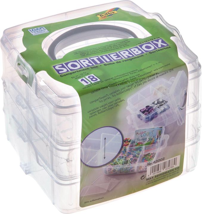 Actual product image Folia Sorting box transparent, 15x15x12.5cm