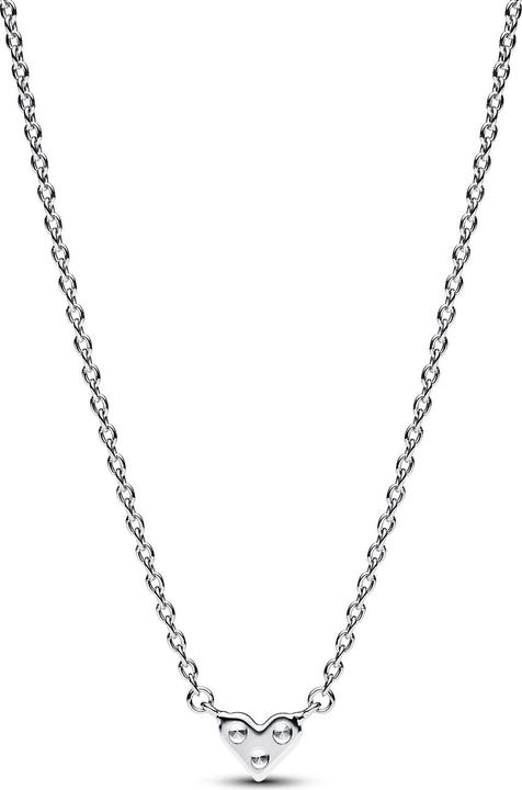 Pandora Drei Sterne Herz Collier Halskette (Silber 925, 38 cm)