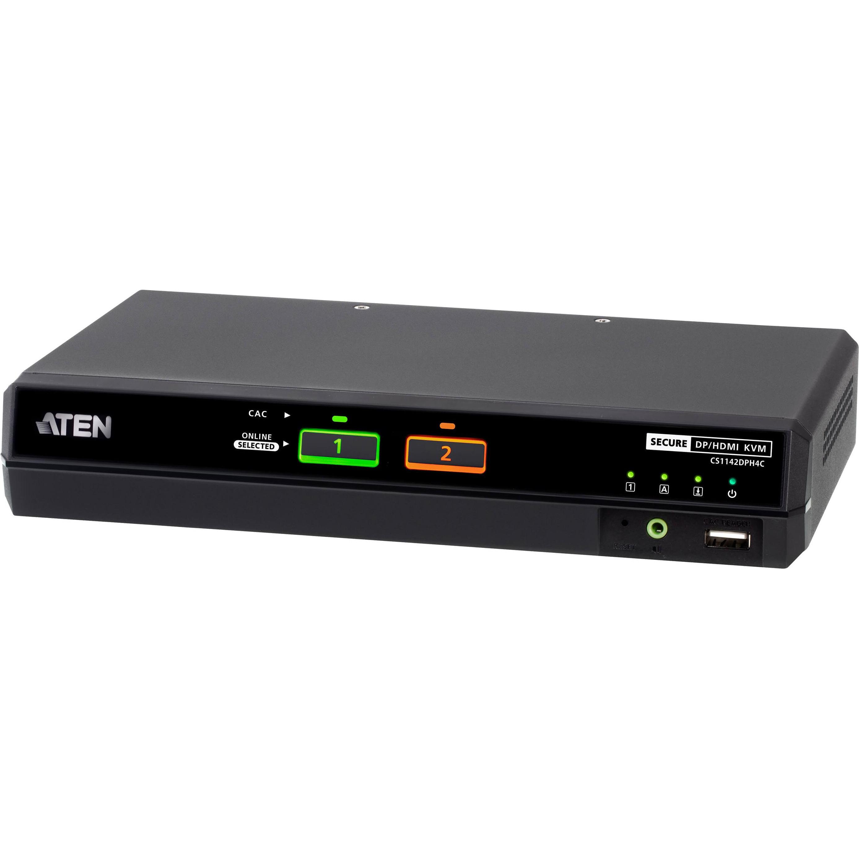 Aten 2-Port USB 5K, Switch KVM, Nero