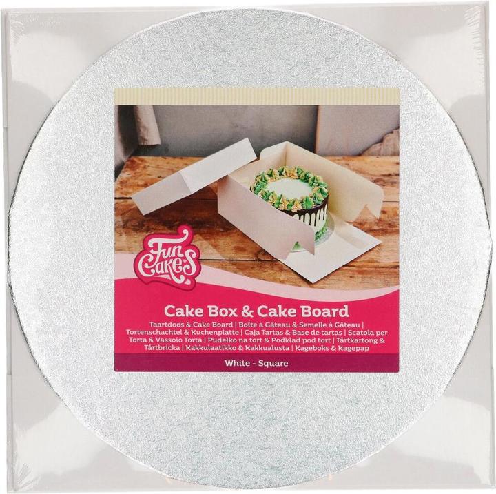 FunCakes Boîte avec plateau argenté (25x15cm)