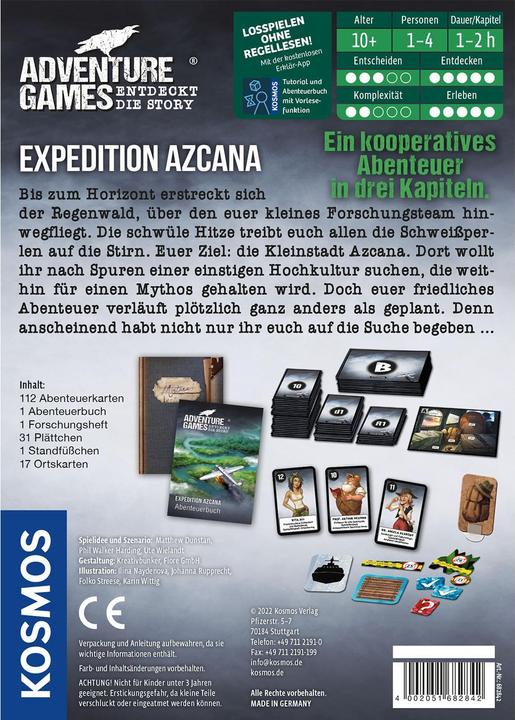 Productafbeelding Kosmos Avonturenspel - Expeditie Azcana Bordspel Reizen/Avontuur (Duits)