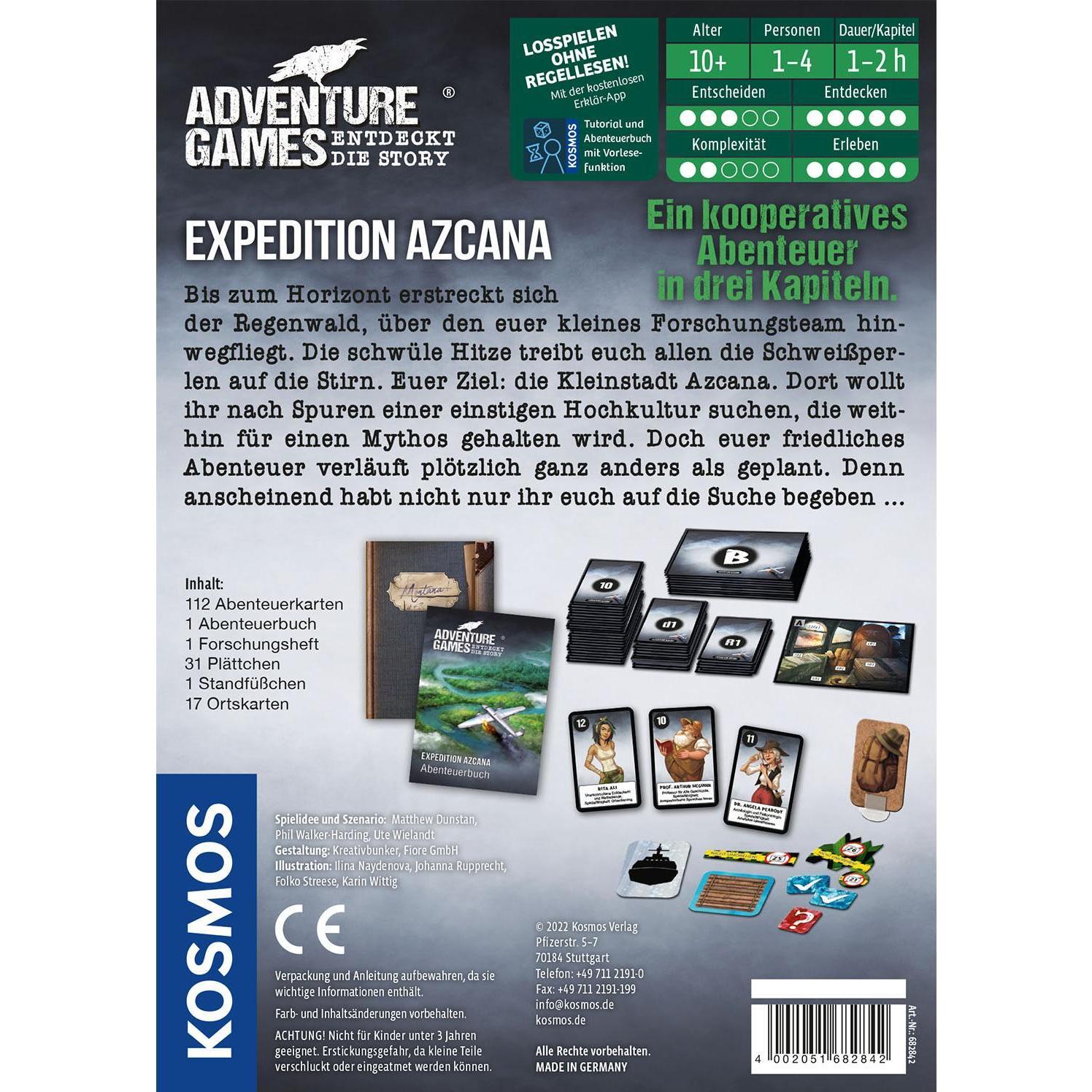Thumbnail - Kosmos Adventure Games - Expedition Azcana Brettspiel Reisen/Abenteuer (Deutsch)