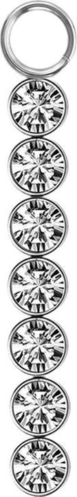Immagine prodotto Star Piercing Anhänger silber sieben Kristalle silber (senza ottone, Acciaio chirurgico 316L)