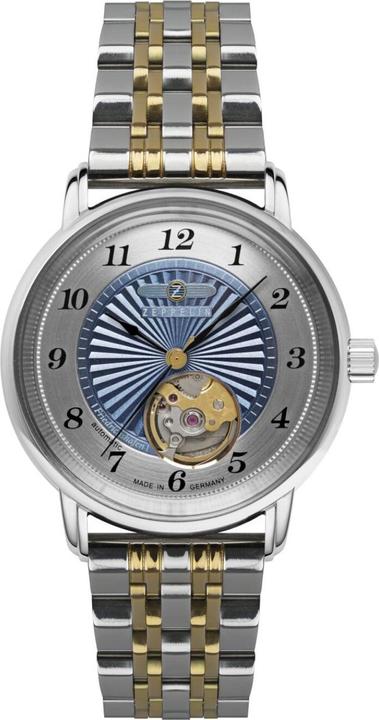Zeppelin 8567M-3 Unisex Friedrichshafen Open Heart Automatik 46mm 5ATM