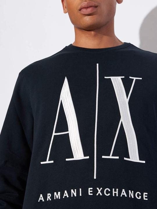 Image du produit Armani Exchange Sweat à capuche avec impression maxi-logo et col rond (XXL)