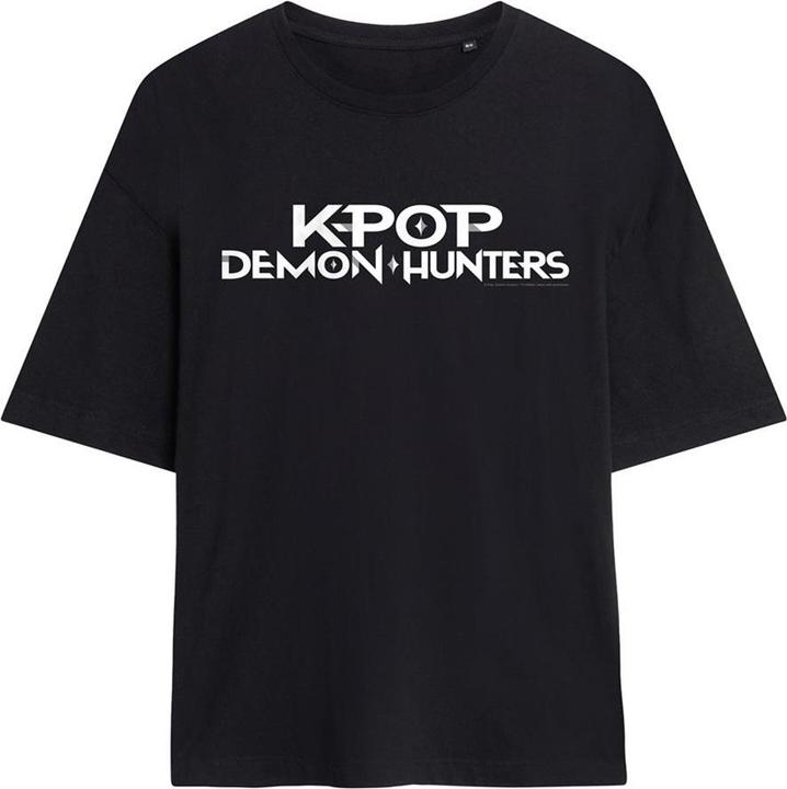 Immagine prodotto K-Pop Demon Hunters Maglietta Oversize Logo Donna (M)