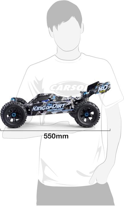 Actual product image Carson RC Sport King of Dirt Buggy 4S Brushless 1:8 RC Model Car Electric Buggy All Wheel Drive (4WD) (RTR Ready-to-Run)