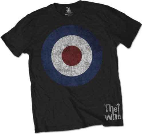 The Who Men's Target Distressed Short Sleeve T-Shirt, Black, Small (S)