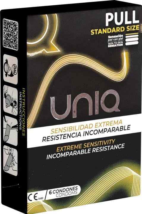 Produktbild Uniq Pull» 6 extrem dünne und latexfreie Kondome mit Abziehbändchen (6 Stk.)