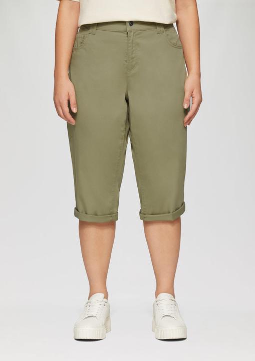 Actual product image S.Oliver Hose Elastische Capri-Hose aus Baumwoll-Satin (44)