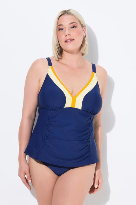 Immagine prodotto Ulla Popken Tankini con arricciature, coppe morbide, spalline regolabili e materiale riciclato (60)