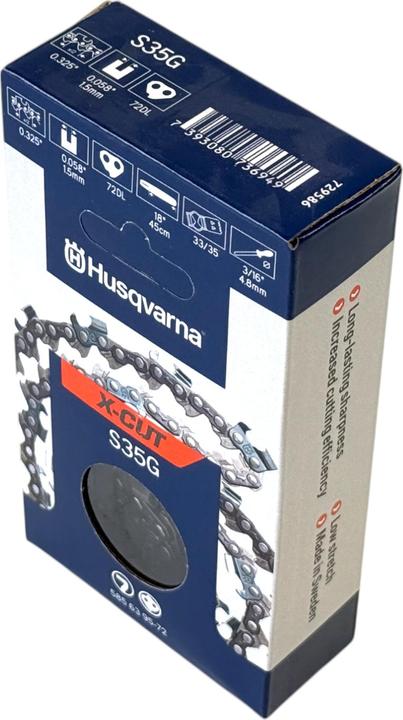 Actual product image Husqvarna 585639572 Saw chain X-CUT S35G 325" 1,5mm 72 TG (Chainsaw, Chainsaw Sword)