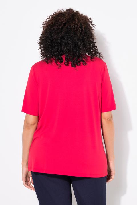 Image du produit Ulla Popken T-shirt oversize à col rond et manches courtes, messages scintillants (46, 48)