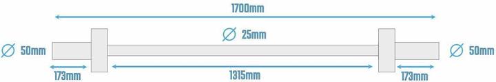 Actual product image Muscle Power Olympic Junior Barbell