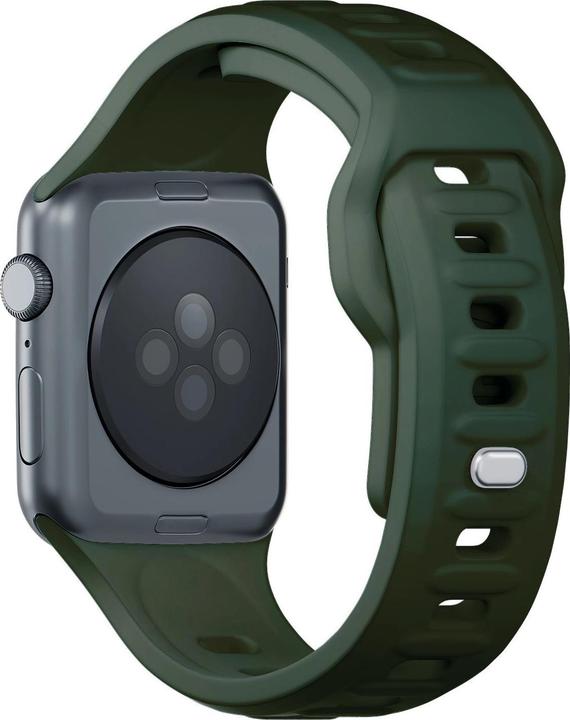 Produktbild 3MK Silicone Watch Strap Ciemnozielony/ Dark Green dla Apple Watch 42/44/45/49mm (Silicone, Stainless Steel)