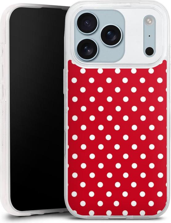 Produktbild DeinDesign Slim Case für Apple iPhone 17 Pro Silikon Hülle Ultra Dünn Handyhülle Polka Dots Punkte Retro (Apple iPhone 17 Pro)