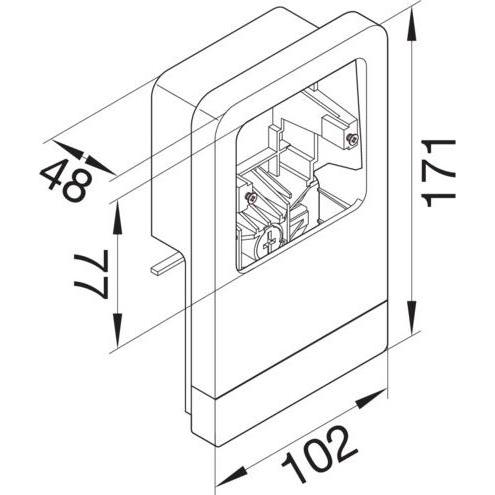 Thumbnail - Hager, Kabelschutz + Kabelführung, TEH SL20080911D1 Geräteträger universal SL20080 Dekor alu